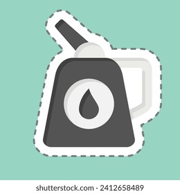 Sticker line cut Clothes Steamer. related to Laundry symbol. simple design editable. simple illustration