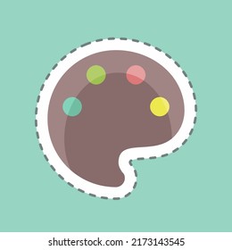 Sticker line cut Color Lens. suitable for Photo Editing symbol. simple design editable. design template vector. simple symbol illustration