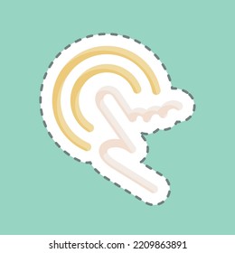 Control de corte de línea de pegatinas. adecuado para el símbolo Startup. diseño simple editable. vector de plantilla de diseño. ilustración simple