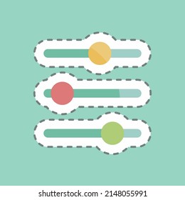 Controles de corte de línea adhesiva. adecuado para el símbolo de interfaz web. diseño simple editable. vector de plantilla de diseño. ilustración de símbolo simple