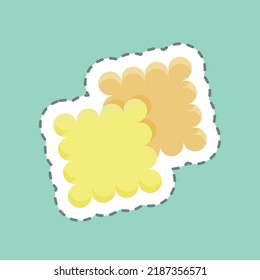 Sticker line cut Cookies. suitable for Bakery symbol. simple design editable. design template vector. simple illustration