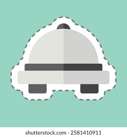 Sticker line cut Cooking. related to Hobbies symbol. design editable