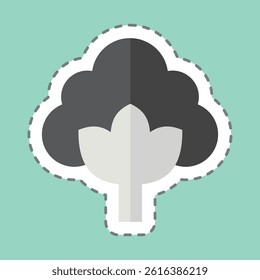 Sticker line cut Cotton. related to Fabric symbol. design editable