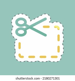 Sticker line cut Coupon. suitable for Business symbol. simple design editable. design template vector. simple symbol illustration