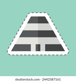 Sticker line cut Cradle Of Human Kind. related to South Africa symbol. simple design illustration