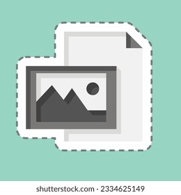 Sticker line cut Creative Brief. related to Art and Media symbol.simple design editable