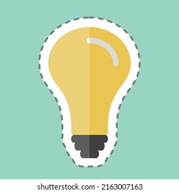 Sticker line cut Creativity. suitable for Community symbol. simple design editable. design template vector. simple symbol illustration