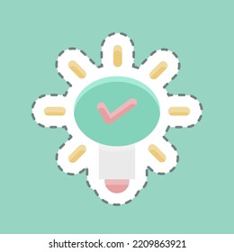 Sticker line cut Creativity. suitable for Startup symbol. simple design editable. design template vector. simple illustration