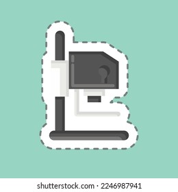 Sticker line cut Darkroom Equipment. related to Photography symbol. simple design editable. simple illustration