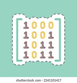 Sticker line cut Data Patterns. related to Machine Learning symbol. simple design editable. simple illustration. simple vector icons