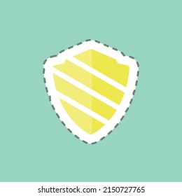 Sticker line cut Data Security. suitable for IT Services symbol. simple design editable. design template vector. simple symbol illustration