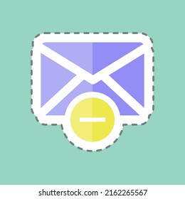Corte de línea adhesiva Borrar envoltorio. adecuado para el símbolo de interfaz de usuario. diseño simple editable. vector de plantilla de diseño. ilustración de símbolo simple