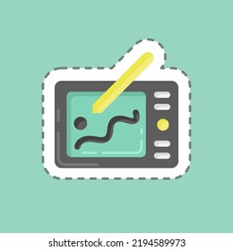 Sticker line cut Design. suitable for Branding symbol. simple design editable. design template vector. simple illustration