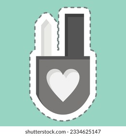 Sticker line cut Design Tools. related to Art and Media symbol.simple design editable