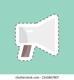 Sticker line cut Digital Marketing. suitable for Education symbol. simple design editable. design template vector. simple symbol illustration