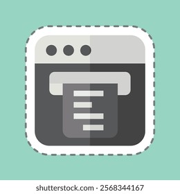 Sticker line cut Digital Receipt. related to Dropshipping symbol. design editable