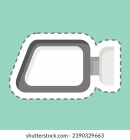 Sticker line cut Door Mirrors. related to Car Parts symbol. simple design editable. simple illustration