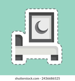 Sticker line cut Dream. related to Leisure and Travel symbol. simple design illustration.