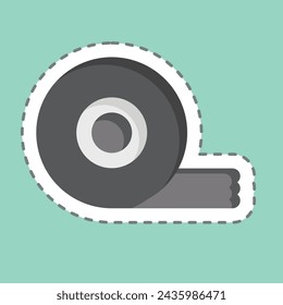 Sticker line cut Duct Tape. related to Hockey Sports symbol. simple design editable