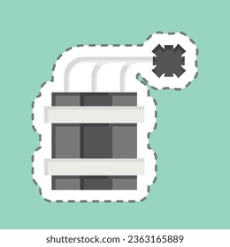 Sticker line cut Dynamite. related to Mining symbol. simple design editable. simple illustration