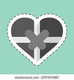 Sticker line cut E Book. related to Women symbol. design editable