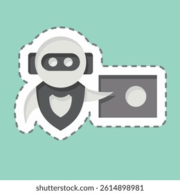 Sticker line cut Education. related to Artificial Intelligence symbol