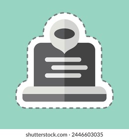 Sticker line cut Employee Monitoring. related to Remote Working symbol. simple design illustration