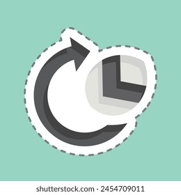 Sticker line cut Environmental. related to Recycling symbol. simple design illustration