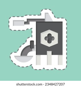 Sticker line cut Extracting Equipment. related to Apiary symbol. simple design editable. simple illustration