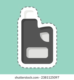 Sticker line cut Fabric Softness. related to Cleaning symbol. simple design editable. simple illustration
