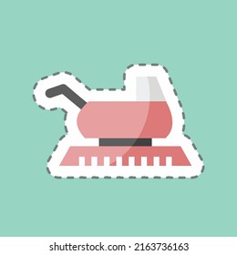 Sticker line cut Farming. suitable for Garden symbol. simple design editable. design template vector. simple symbol illustration