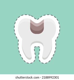 Sticker line cut Fillings. suitable for medicine symbol. simple design editable. design template vector. simple illustration