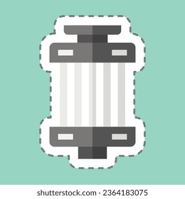 Sticker line cut Filter. related to Car ,Automotive symbol. simple design editable. simple illustration