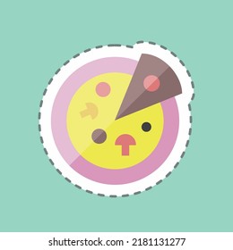 Fotografía de rayas planas cortadas con pegatinas. adecuado para el símbolo Art. diseño simple editable. vector de plantilla de diseño. ilustración simple