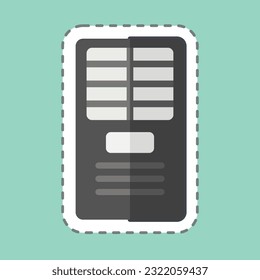 Sticker line cut Free Standing. related to Air Conditioning symbol. simple design editable. simple illustration