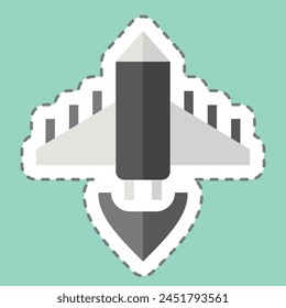 Sticker line cut Games. related to Online Game symbol. simple design illustration