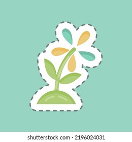 Sticker line cut Gardening. suitable for education symbol. simple design editable. design template vector. simple illustration