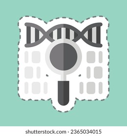 Sticker line cut Genetic Code. related to Biochemistry symbol. simple design editable. simple illustration