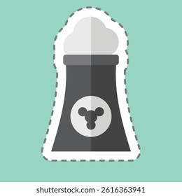 Sticker line cut GEO Thermal. related to Civil Engineering symbol. editable