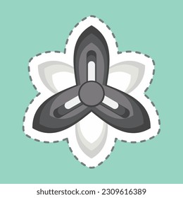 Sticker line cut Gladiolus. related to Flowers symbol. simple design editable. simple illustration