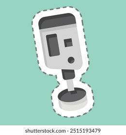 Sticker line cut Hardness Tester. related to Measuring symbol. simple illustration