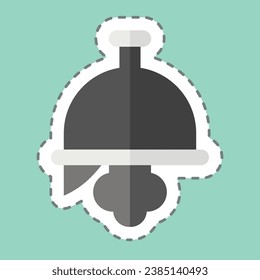 Sticker line cut Helmet. related to Celtic symbol. simple design editable. simple illustration