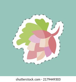 Sticker line cut Hop. suitable for Drink symbol. simple design editable. design template vector. simple symbol illustration