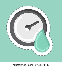 Sticker line cut Hygrometer. suitable for education symbol. simple design editable. design template vector. simple illustration