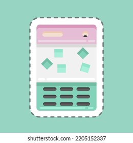 Sticker line cut Ice Maker. suitable for Kitchen Appliances symbol. simple design editable. design template vector. simple illustration