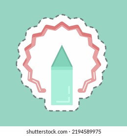 Sticker line cut Idea. suitable for Branding symbol. simple design editable. design template vector. simple illustration