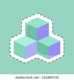 Sticker line cut Infrastructure. suitable for Community symbol. simple design editable. design template vector. simple symbol illustration