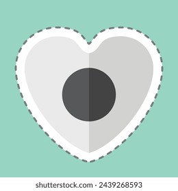 Sticker line cut Japan. related to Japan symbol. simple design illustration.