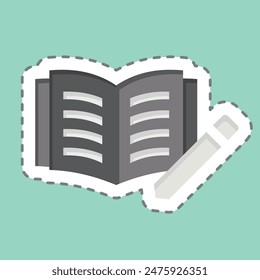 Sticker line cut Journal. related to Book symbol. simple design illustration