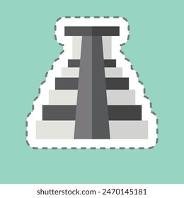 Sticker line cut Jungles. related to America symbol. simple design illustration